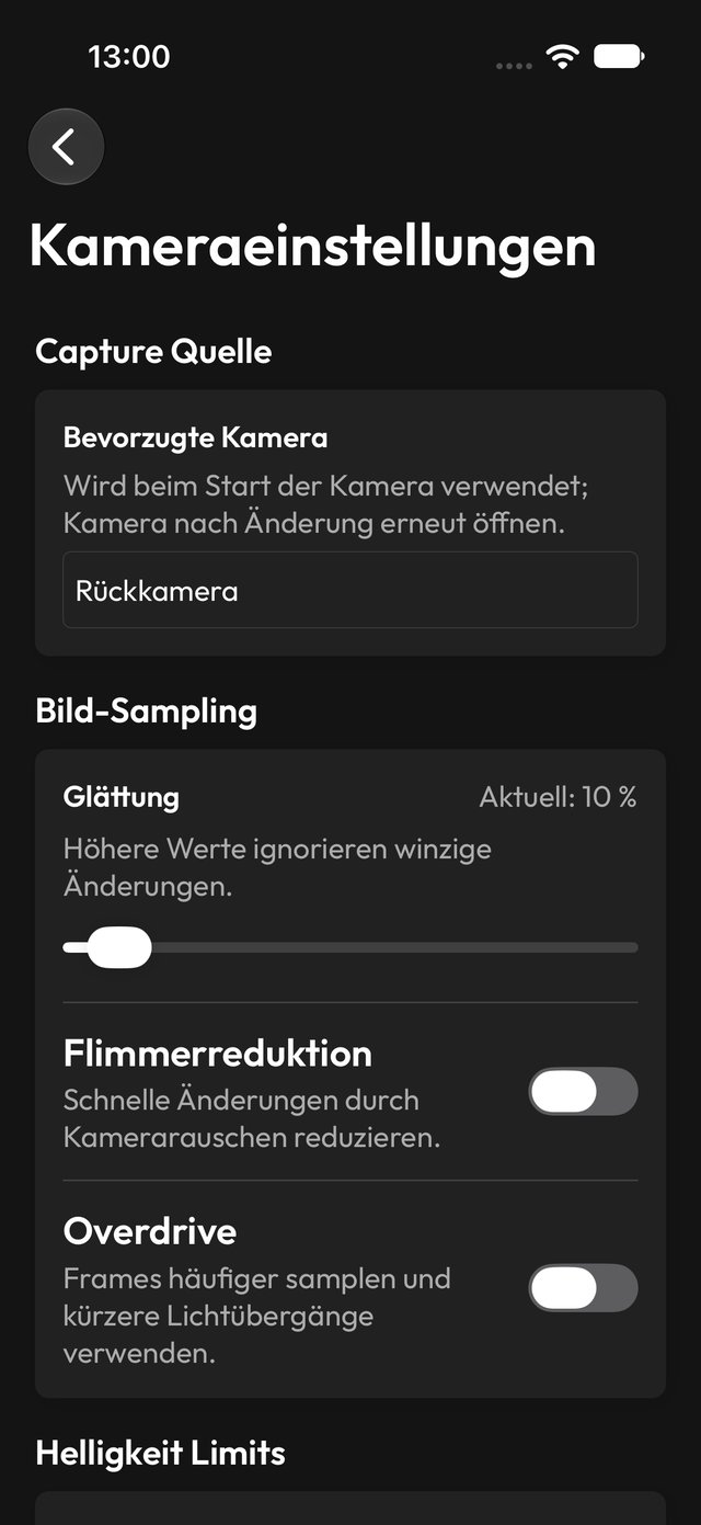 Einstellungen zur Kamerasynchronisierung