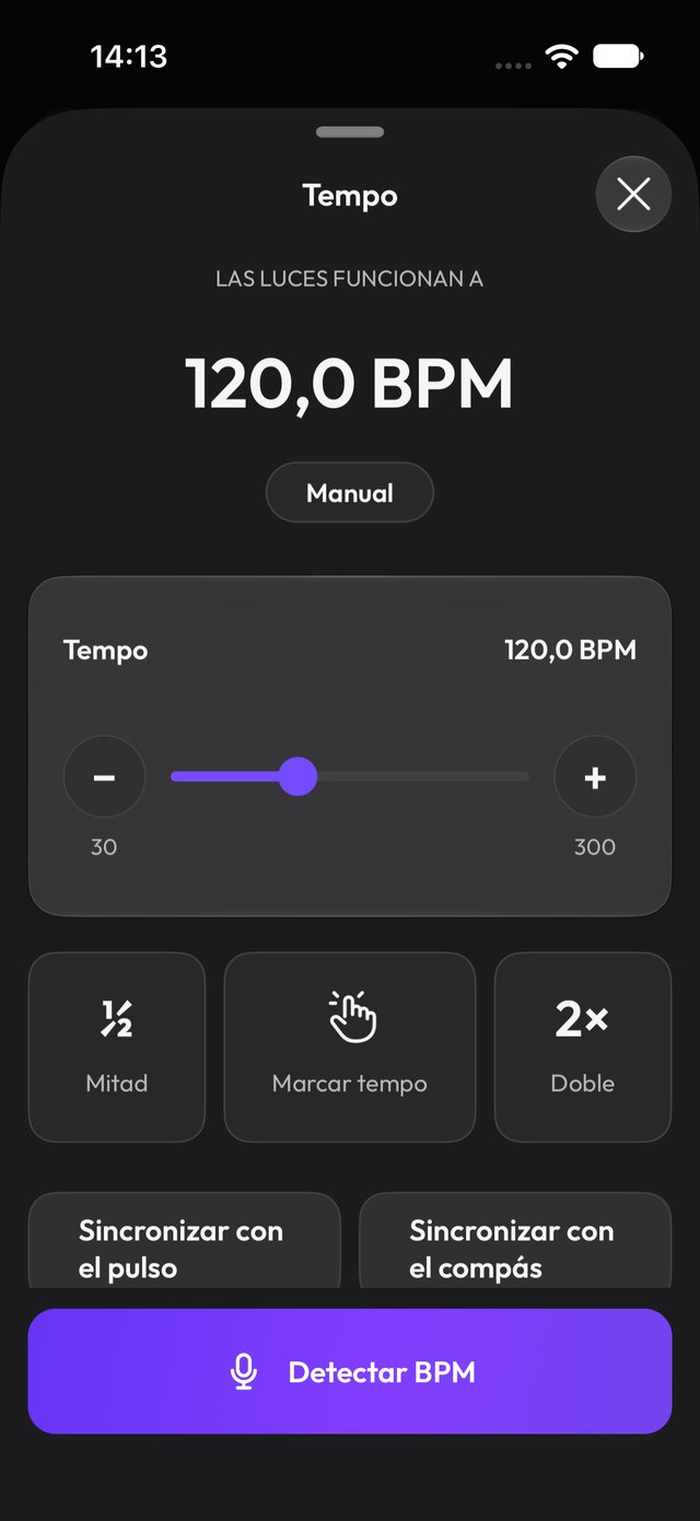 Controles de tempo con botón de detección