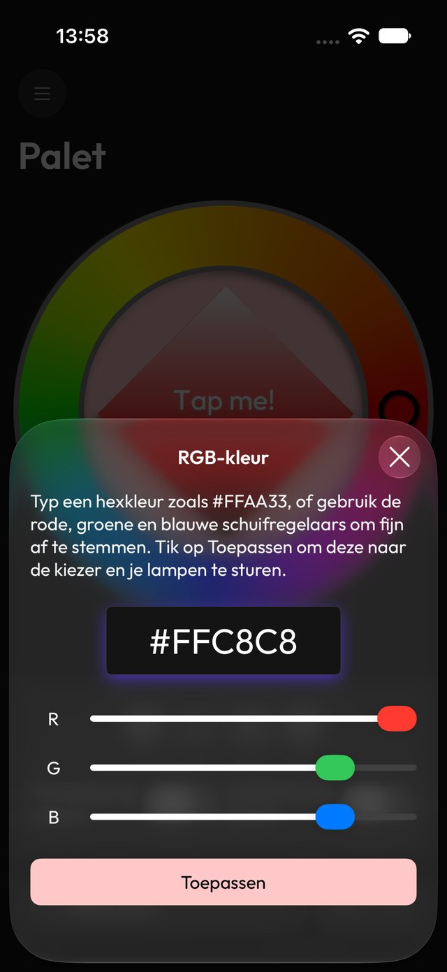 RGB-kleur en hexcode invoeren